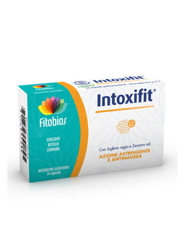 Билки и пробиотици за стомаха, черния дроб и жлъчката - Intoxifit, 24 капсули