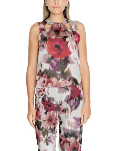 Блуза без ръкави с флорален принт