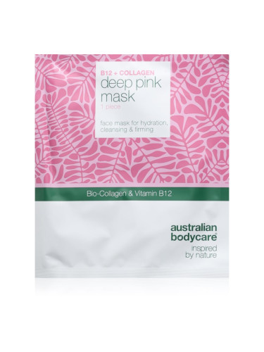 Australian Bodycare B12 + Collagen платнена маска за хидратиране и изпъване на кожата 1 бр.