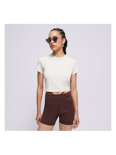 Nike Тениска W Nsw Nk Chll Knt Crp дамски Дрехи Тениски HF9538-105 Бежов