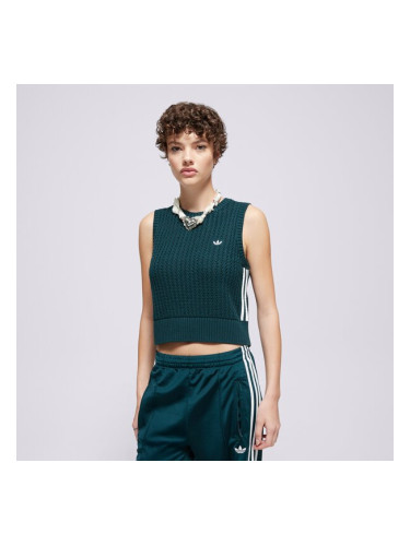 Adidas Елек Knitted Vest дамски Дрехи Елеци JW4993 Зелен