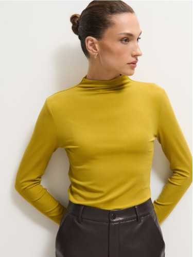 Mohito - Блуза със съдържание на лиосел - маслинено зелено