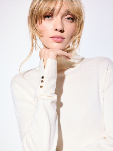 Mohito - Пуловер с поло яка - кремaво