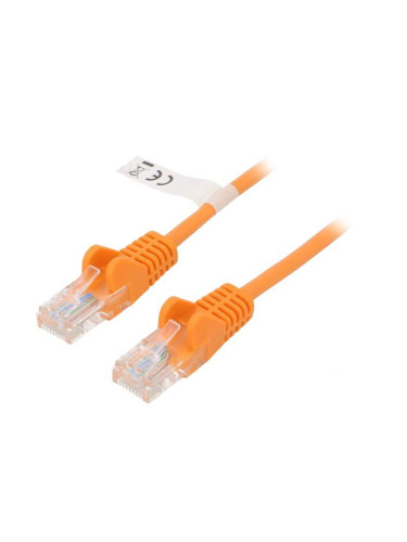 LAN кабел, U/UTP, cat. 6, CCA, оранжев, 0.25m, 24AWG, CCGL85221OG025