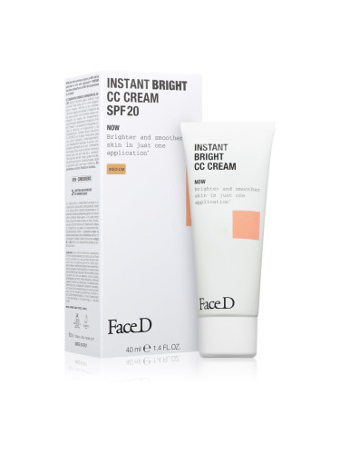 Face D Instant Bright хидратиращ СС крем SPF 20 цвят Medium 40 мл.