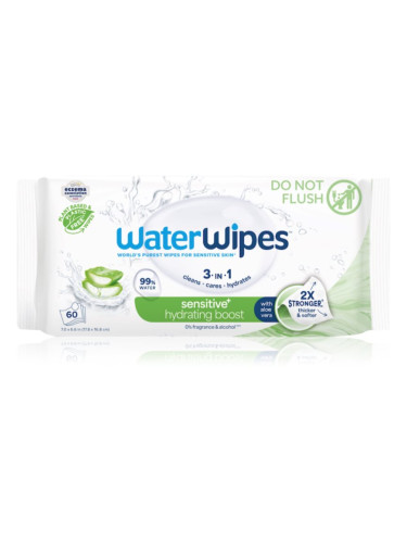 WaterWipes Hydrating Clean освежаващи мокри кърпички 60 бр.