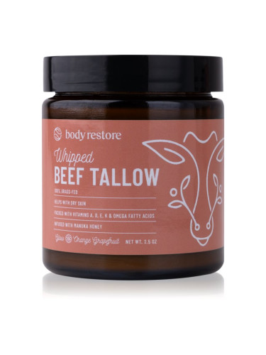 Body Restore Whipped Beef Tallow Balm Orange Grapefruit подхранващ крем за тяло без парфюм 71 гр.