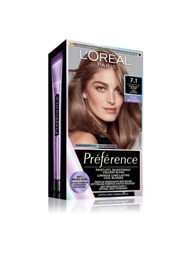 L’Oréal Paris Préférence боя за коса цвят 7.1 Ashy Blond 1 бр.