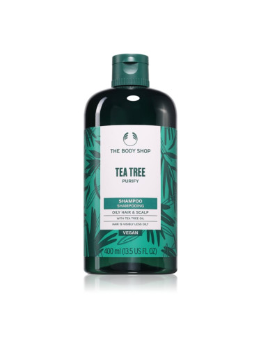 The Body Shop Tea Tree Shampoo почистващ шампоан за мазна коса 200 мл.