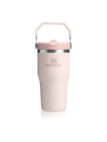 Stanley IceFlow™ Flip Straw Tumbler неръждаема бутилка за вода Rose Quartz 600 мл.