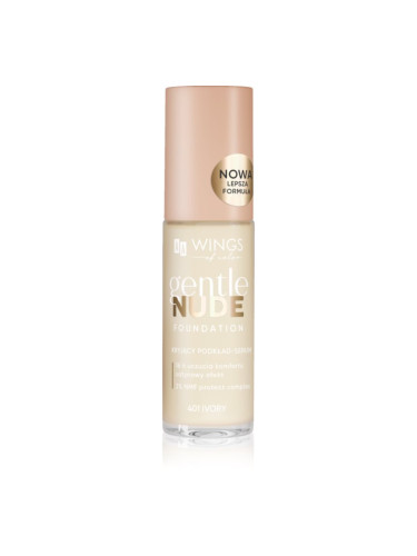 AA Wings of Color Gentle Nude Foundation течен фон дьо тен с хидратиращ ефект цвят 401 Ivory 30 мл.