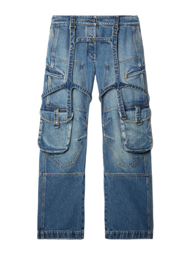 Дамски дънки в почти бял цвят