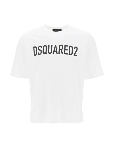 Бяла тениска с къс ръкав Dsquared2