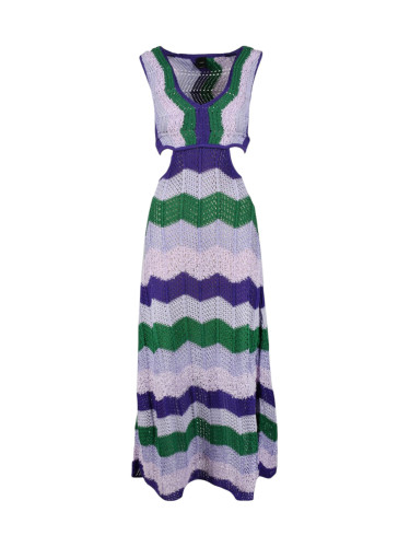 Дамска раирана макси рокля Pinko