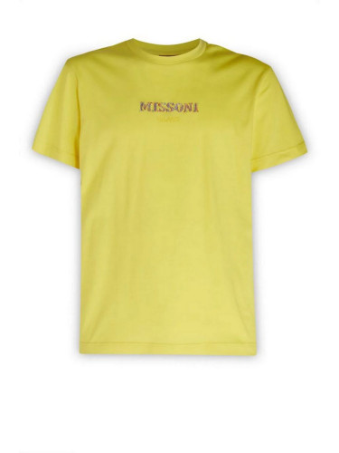 Жълта тениска с къс ръкав Missoni
