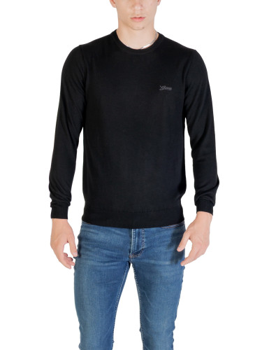 Черен пуловер с дълъг ръкав Guess