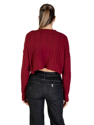 Червен суитшърт с къс ръкав Only