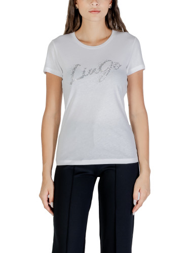 Бяла тениска с къс ръкав Liu Jo