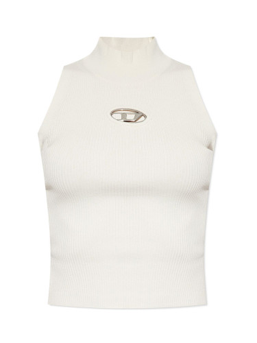 Дизел бял топ с поло яка