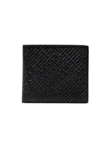 Черен кожен портфейл Armani Exchange