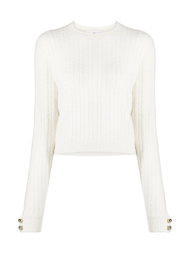 Бял пуловер на Киара Ферани