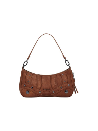 Кафява чанта Desigual с нитове