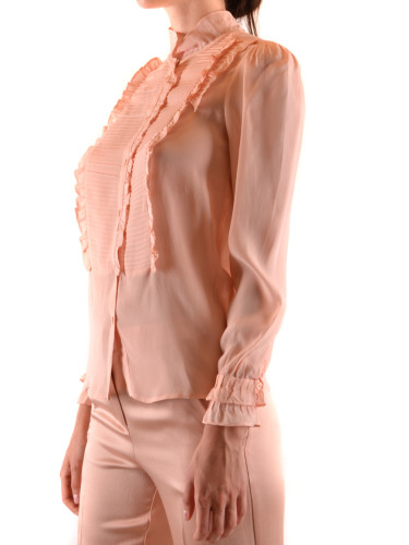 Шифонена блуза с волани