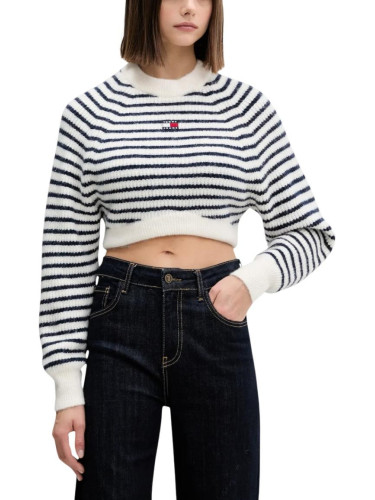 Къс пуловер на райета Tommy Hilfiger