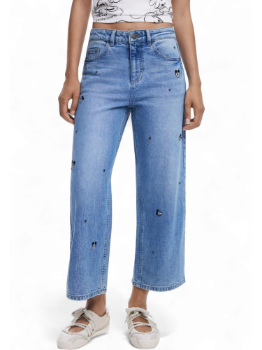 Дамски дънки Desigual с мотив на Мики Маус