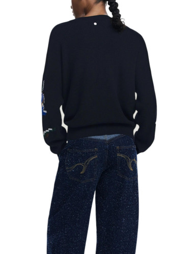 Дамски пуловер Desigual с флорален мотив