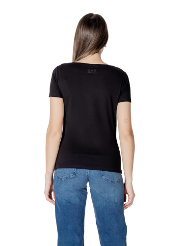 Черна тениска с къс ръкав EA7