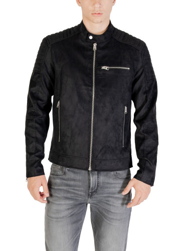 Черно кожено яке Only & Sons