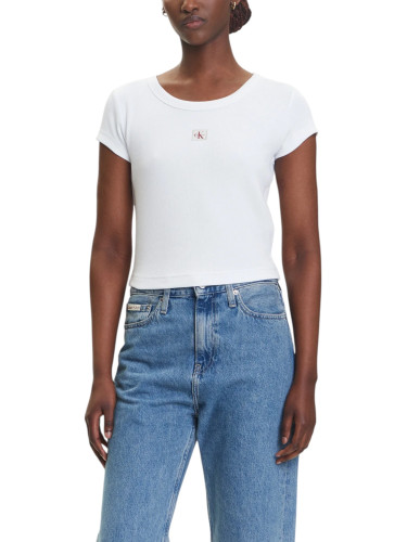 Бяла тениска Calvin Klein Jeans