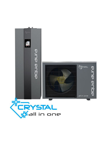Инверторна термопомпа въздух-вода Crystal Aqua Aura II 9S All-In-One 250, монофазна