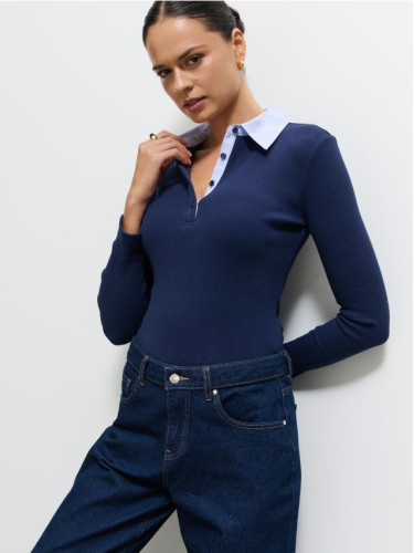 Mohito - Блуза с яка - нави