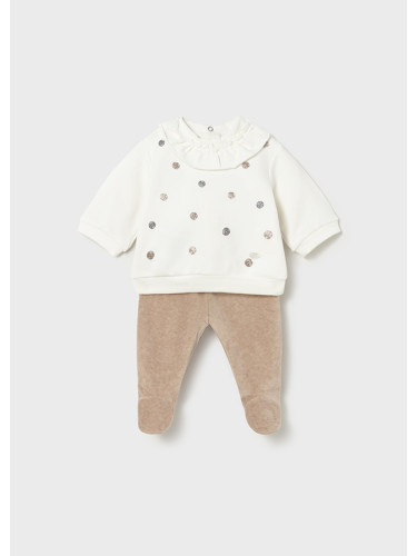 Бебешки комплект от ританки в бежово и блуза с дълъг ръкав Mayoral