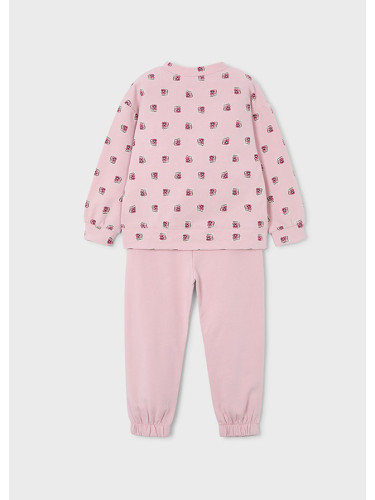 Детски сет от две части в розов цвят с ластик в крачолите и щампи Mayoral