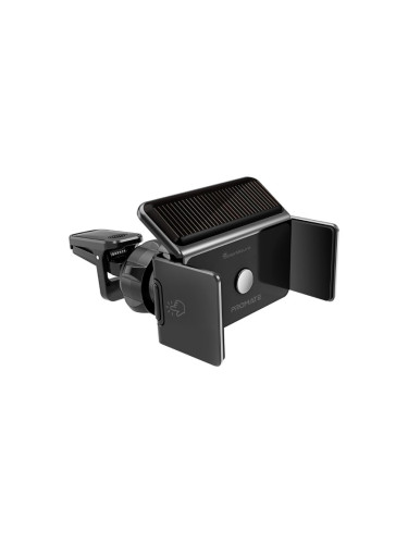 Стойка за кола, ProMate, Solarmount, Solar Powered Auto Clamping AC Vent Holder • 4.7" to 6.9" Device Support • Quick Mounting Clip • Multi-Angle Support • One Touch Release, Черен