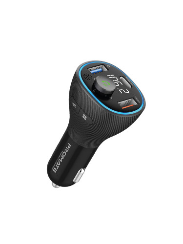 Wireless  трасмитер за кола POWERTUNE-38W Car FM Transmitter with 20W PD, QC 3.0, 1A  USB Charging and Handsfree