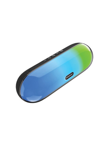 Bluetooth колонка ProMate LUMIBAR.BLACK High Fidelity RGB Wireless BT 5.3 Speaker, Capsule Design, IPX4 rating, RGB Lighting, AUX/USB/TF/Han
