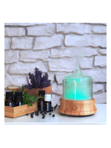Арома дифузер Crystal Pure, естествено дърво и кристално стъкло