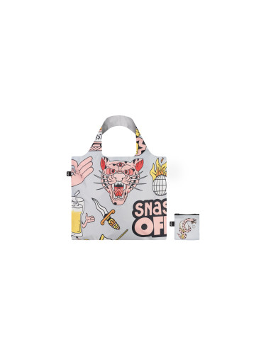 Loqi Snask Tiger Snake Grey Recycled Bag Unisex - Раници и чанти LOQI - Сив - SN.TG.R-One-size - Size: One size
