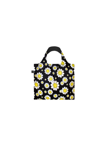 Loqi Smiley flower Back Unisex - Раници и чанти LOQI - Черен - SM.FB-One-size - Size: One size