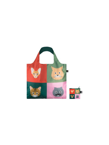 Loqi STEPHEN CHEETHAM Cats Recycled Bag Unisex - Раници и чанти LOQI - Многоцветен - SC.CA.R-One-size - Size: One size