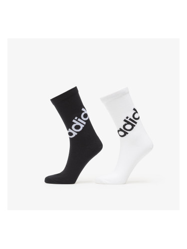 adidas Linear Crew Sock 2P Black/ White L