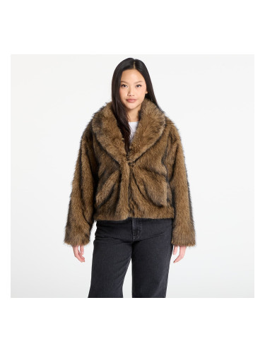 Яке Urban Classics Short Faux Fur Jacket Brown/ Black L