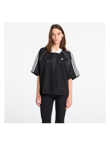 Тениска adidas 3 Stripes Jaquard T-Shirt Black S