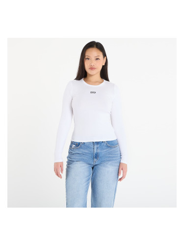 Тениска GAP Ribbed Logo T-Shirt White L