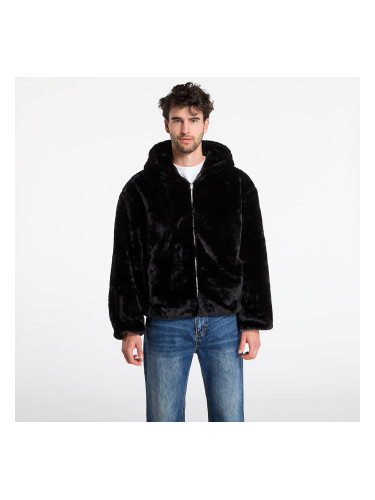 Суитшърт Urban Classics Full Zip Faux Fur Hoodie Black L