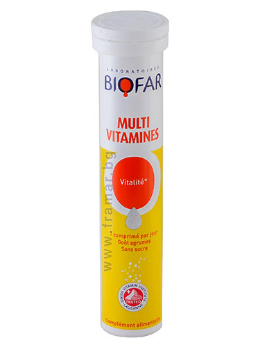 МУЛТИВИТАМИНИ ефервесцентни таблетки * 20 БИОФАР